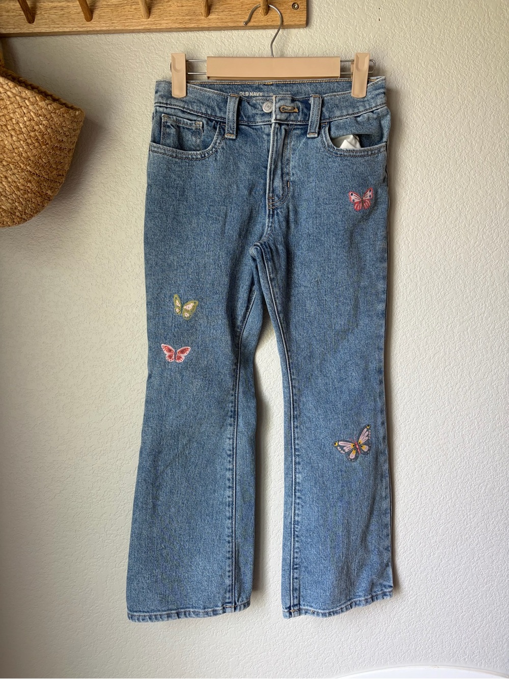 Old Navy Blue High Waisted Flare Leg Girl Jeans